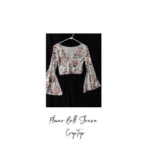 Pink Flowers Croptop